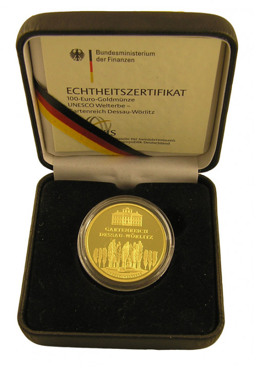 100 Euro Deutschland Dessau-Woerlitz Prägestätte D, F, G oder J 2013 1/2 oz