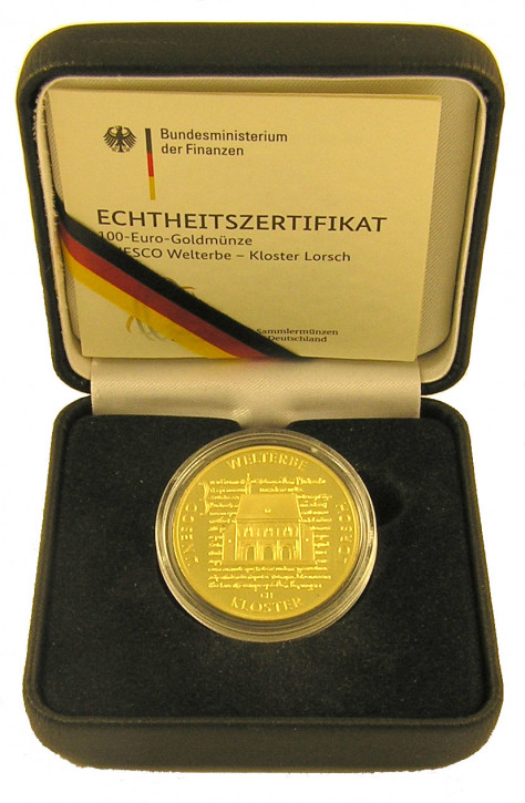 100 Euro Deutschland Kloster Lorsch Prägestätte D, F, G oder J 2014 1/2 oz