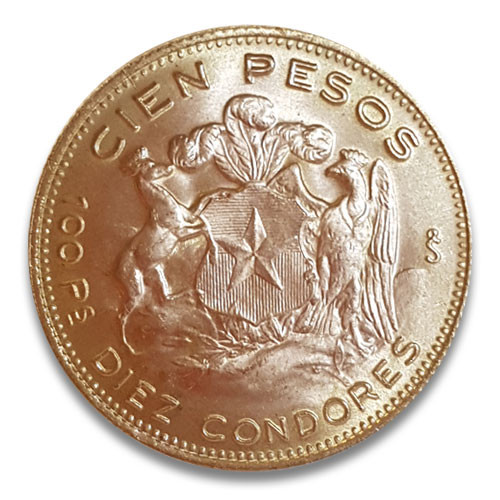 100 Pesos Gold Chile Liberty