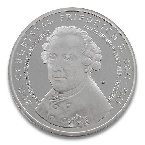 10 Euro BRD 300. Geburtstag Friedrich II. 2012 PP
