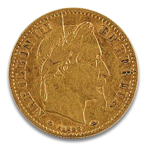 10 Francs Napoleon III Kranz