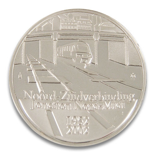 10 Euro Belgien Noord-Zuid Verbinding Bruessel 2002