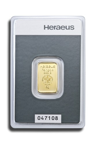 Goldbarren Heraeus 5 g