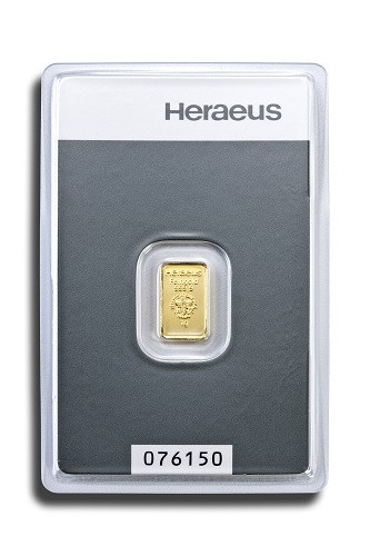 Goldbarren Heraeus 1 g