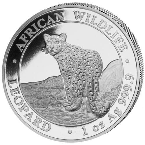 Somalia Leopard Silber 1 oz 2018