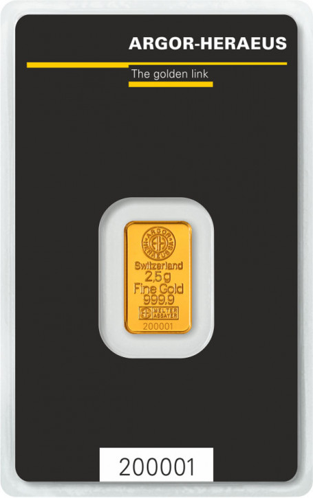 Goldbarren Argor-Heraeus 2,5 g