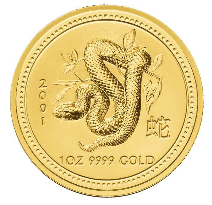 Lunar I Schlange 2001 Gold 1 oz