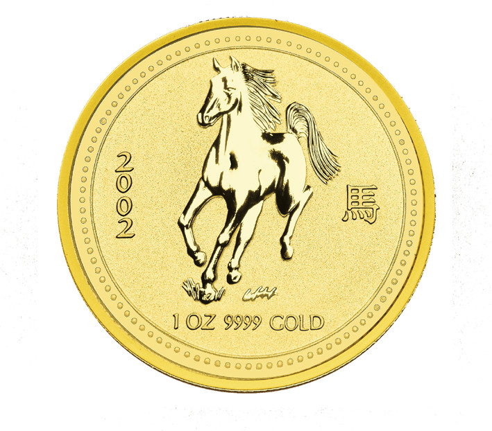 Lunar I Pferd 2002 Gold 1 oz