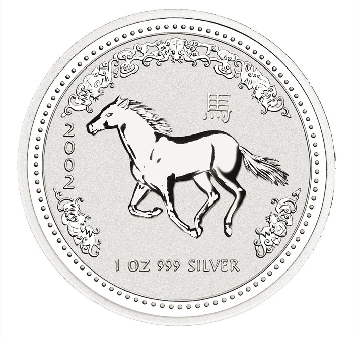 Lunar I Pferd 2002 Silber 1 oz