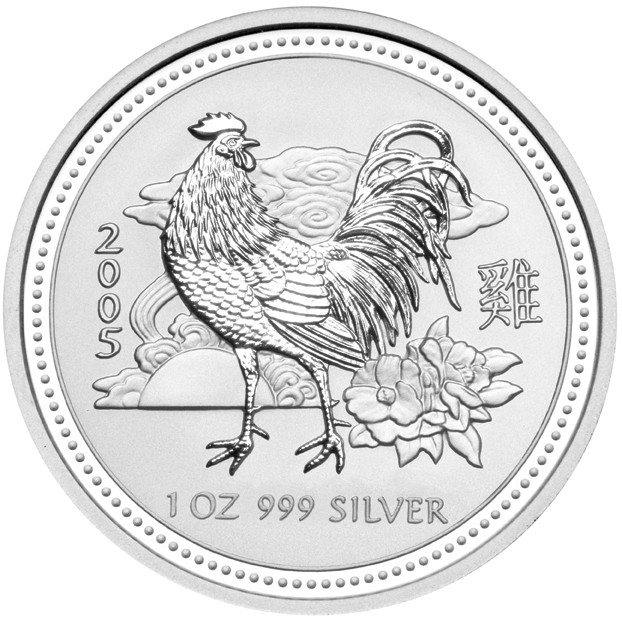 Lunar I Hahn 2005 Silber 1 oz