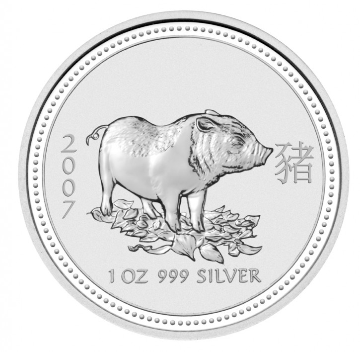 Lunar I Schwein 2007 Silber 1 oz