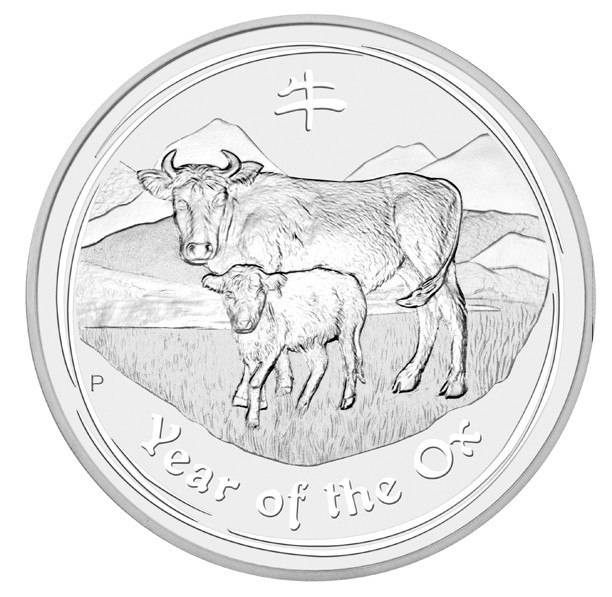 Lunar II Ochse 2009 Silber 2 oz