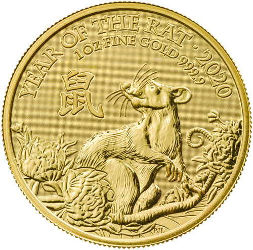 Lunar UK Ratte Gold 1 oz 2020