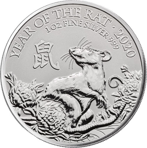 Lunar UK Ratte 2020 Silber 1 oz