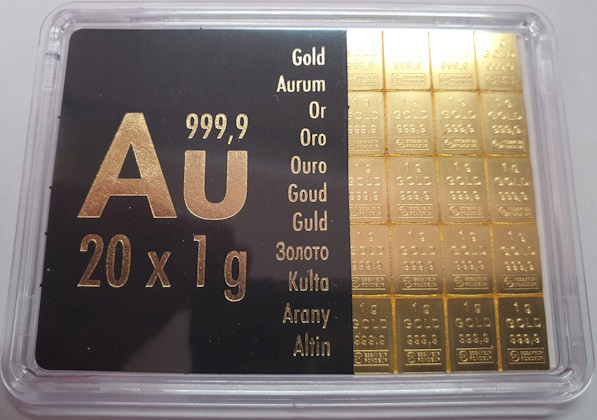 Goldtafelbarren Valcambi / ESG 20g