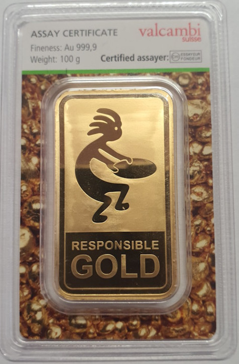 Goldbarren Valcambi / ESG Green Gold 100 g