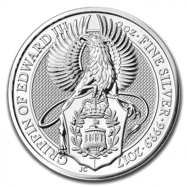 Queens Beast Griffin Silber 2 oz 2017