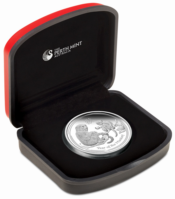 Lunar II Affe 2016 Silber 1 oz polierte Platte