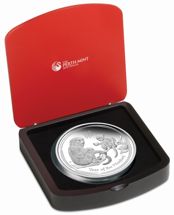 Lunar II Affe 2016 Silber 1 kg polierte Platte