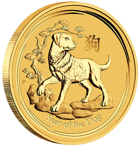 Lunar II Hund 2018 Gold 1/2 oz