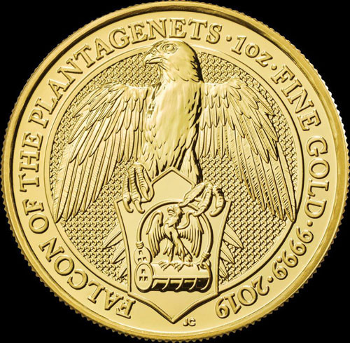 Queens Beast Falcon Gold 1 oz 2019