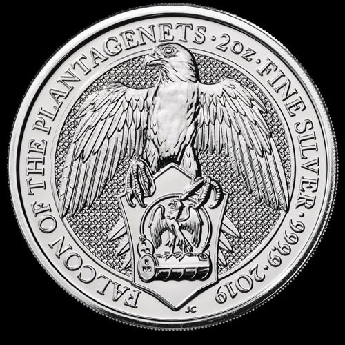 Queens Beast Falcon Silber 2 oz 2019