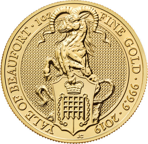 Queens Beast Yale of Beaufort Gold 1 oz 2019