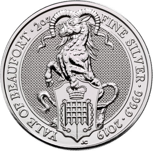 Queens Beast Yale of Beaufort Silber 2 oz 2019