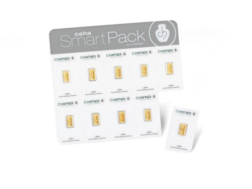 Goldbarren C. Hafner Smartpack 10 mal 2 g