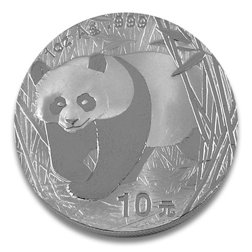 China Panda Silber 1 oz 2002