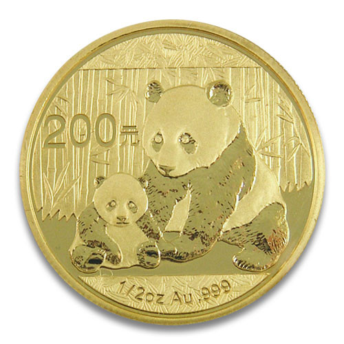 China Panda Gold 1/2 Unze 2012