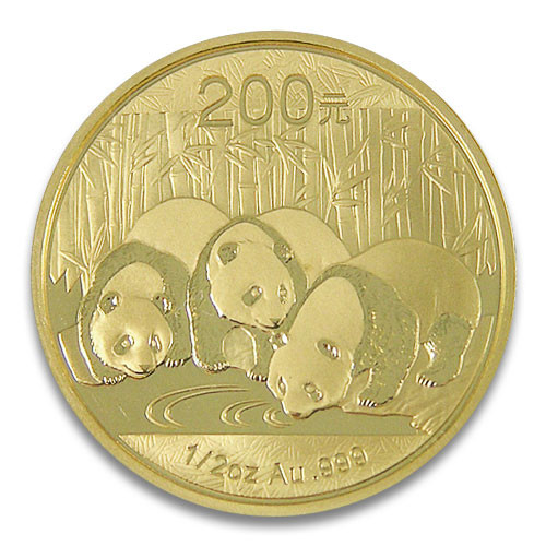China Panda Gold 1/2 Unze 2013