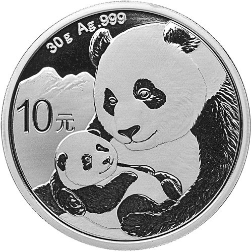 China Panda Silber 30 g 2019