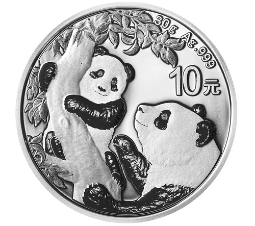 China Panda Silber 30 g 2021