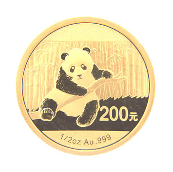China Panda Gold 1/2 Unze 2014