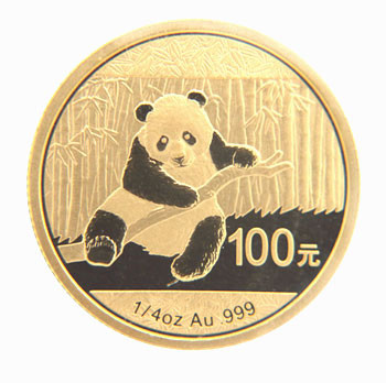 China Panda Gold 1/4 Unze 2014