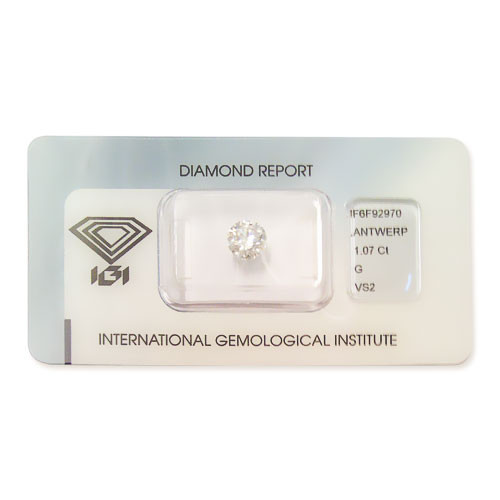 Diamant IGI, D, IF, 1,05 ct., H+A ID 655901