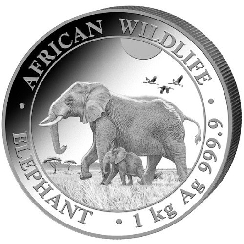 Somalia Elefant Silber 1 kg 2022