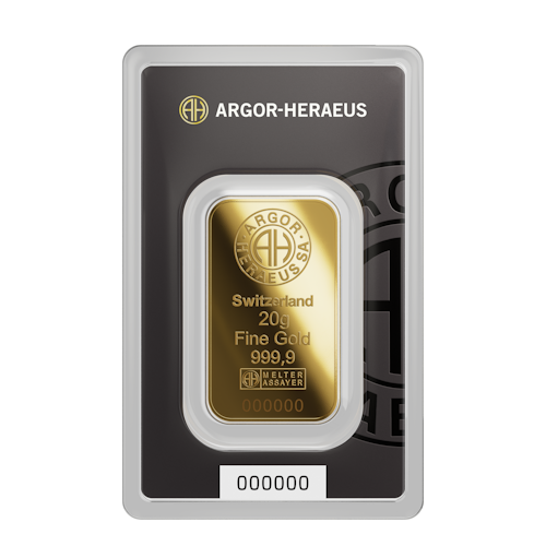 Goldbarren Argor-Heraeus neu 20 g