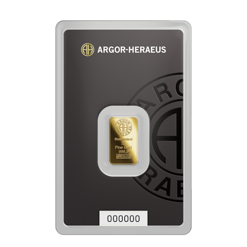 Goldbarren Argor-Heraeus neu 2 g