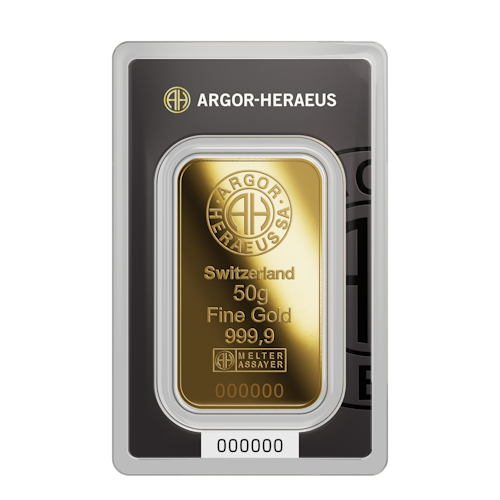 Goldbarren Argor-Heraeus neu 50 g