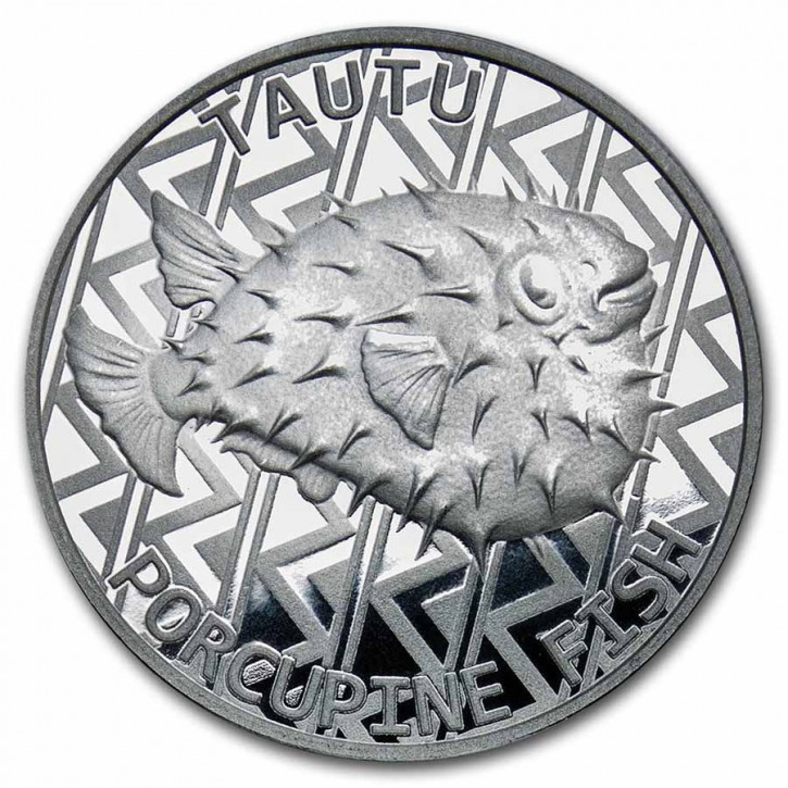 Tokelau - Igelfisch Silber 1 oz 2021