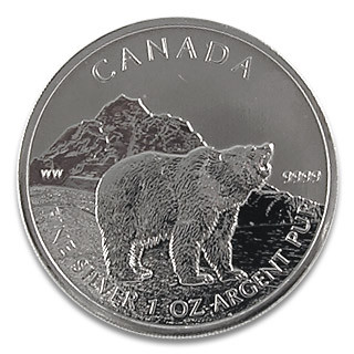 Maple Leaf Wildlife 2011 Grizzly Bear Silber 1 oz