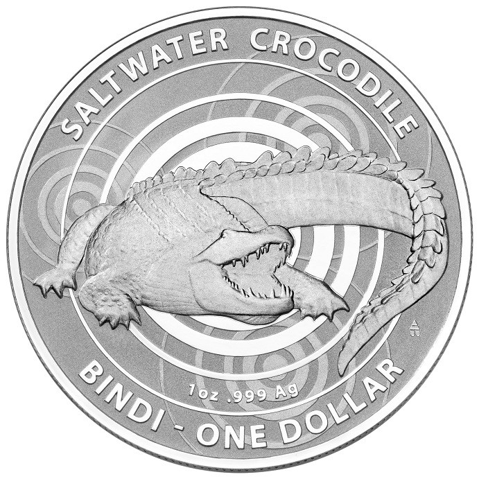 Salzwasser Krokodil Silber 1 oz 2013 Bindi