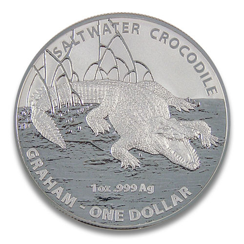 Salzwasser Krokodil Silber 1 oz 2014 Graham