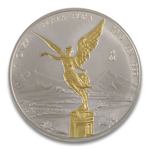 Libertad Silber 1 oz 2015 vergoldet