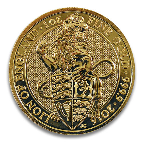 Queens Beast Lion Gold 1 oz 2016