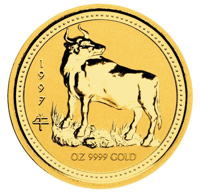 Lunar I Ochse 1997 Gold 1/4 oz