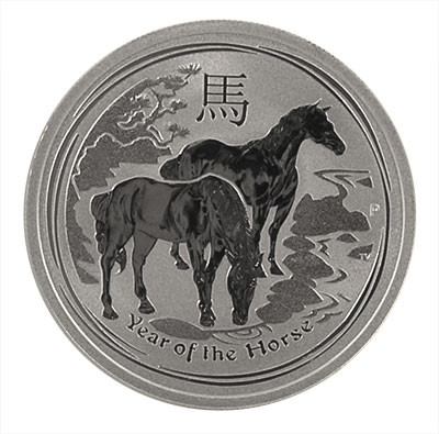 Lunar II Pferd 2014 Silber 1/2 oz