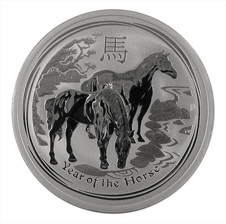 Lunar II Pferd 2014 Silber 2 oz